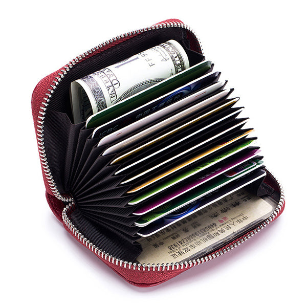 RFID Blocking Zipper Wallet