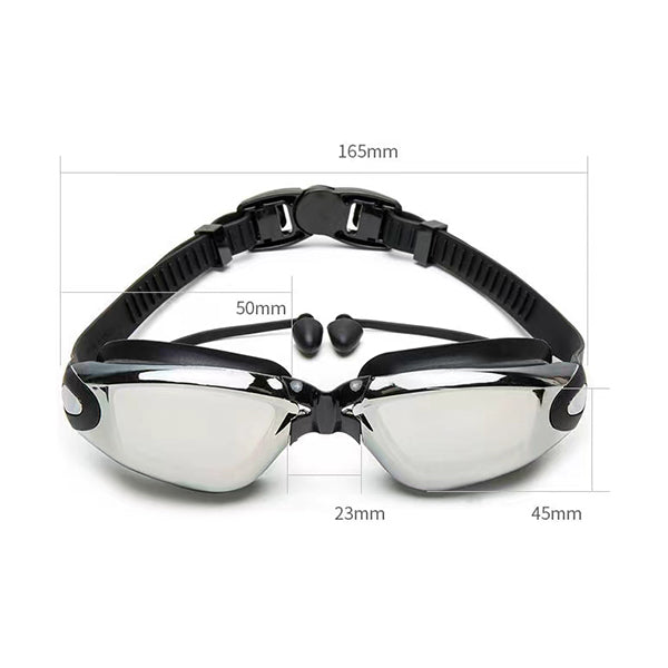 Anti-fog Silicone Swimming Goggles with Earbuds