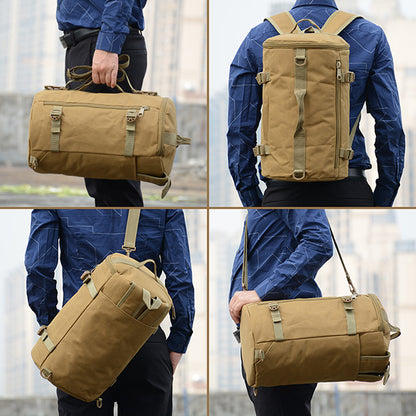 Top Load Double Strap Canvas Duffel Bag & Backpack