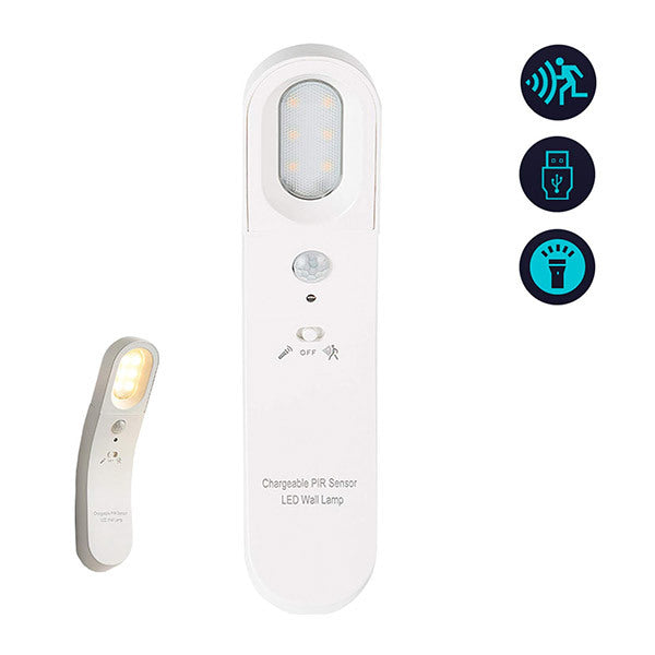 Chargeable PIR Sensor LED Wall Lamp
