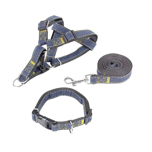 Dog Harness Leash & Collar Matching Set