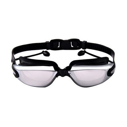 Anti-fog Silicone Swimming Goggles with Earbuds