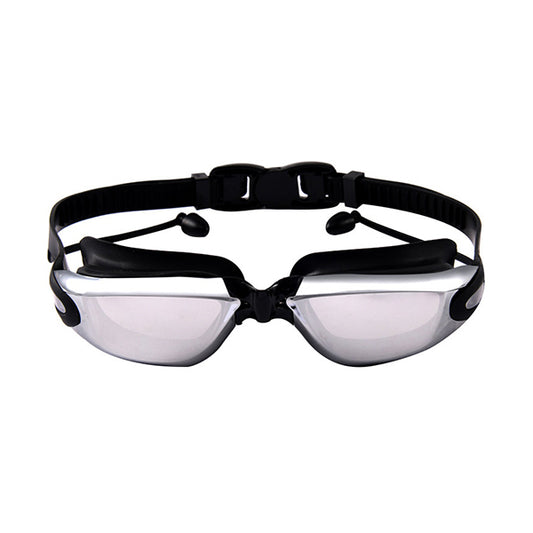 Anti-fog Silicone Swimming Goggles with Earbuds