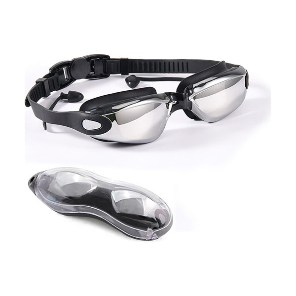 Anti-fog Silicone Swimming Goggles with Earbuds