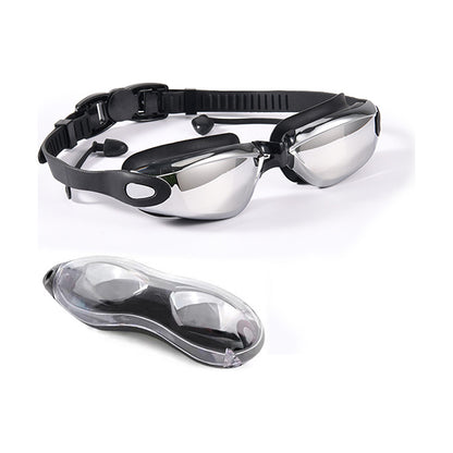 Anti-fog Silicone Swimming Goggles with Earbuds