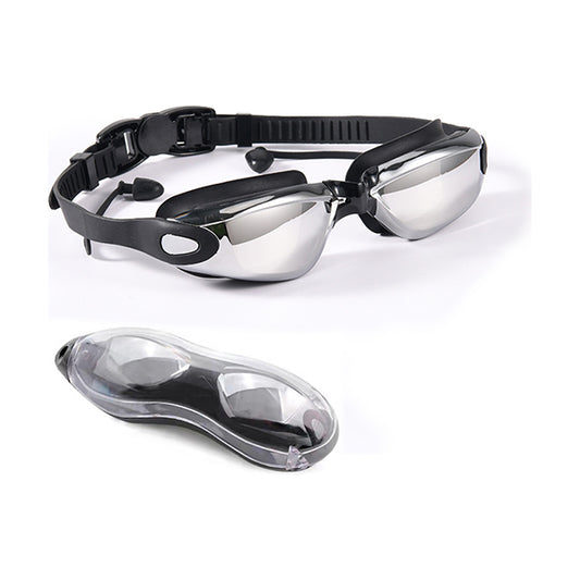 Anti-fog Silicone Swimming Goggles with Earbuds