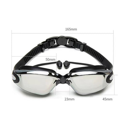 Anti-fog Silicone Swimming Goggles with Earbuds