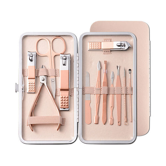 Stainless Steel Manicure Nail Clippers Kit 12pcs