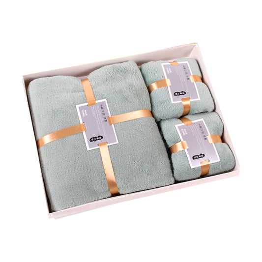 Coral Fleece Bath Towel & Face Towel Set